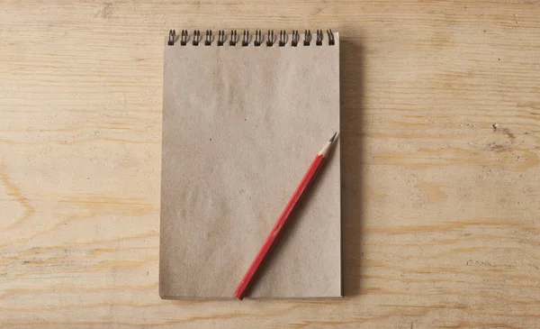 Blank notebook on desk background. — Stock Photo, Image