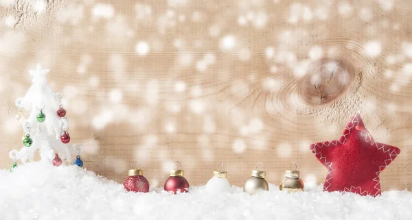 Christmas tree on snowflake background — Stock Photo, Image