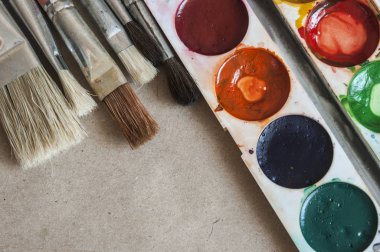 birçok kuru fırçalar. arka plan sanat. 