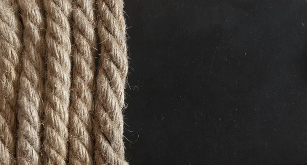 Rope on a wooden background — Stock Photo, Image