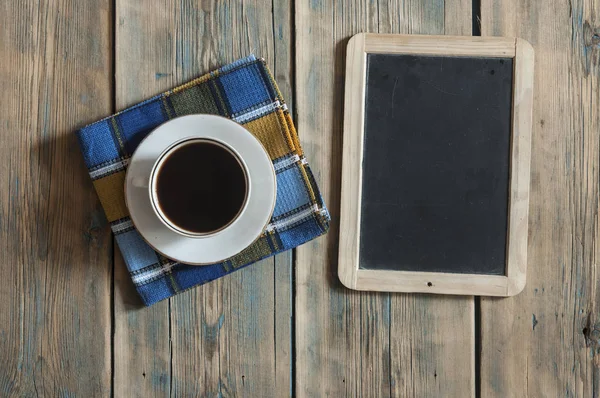 Espresso coffee on wooden background — Stock Photo, Image