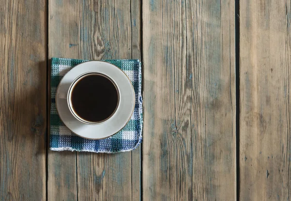 Espressokaffe på trä bakgrund — Stockfoto