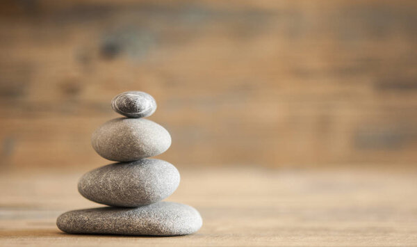 A stack of four zen rocks