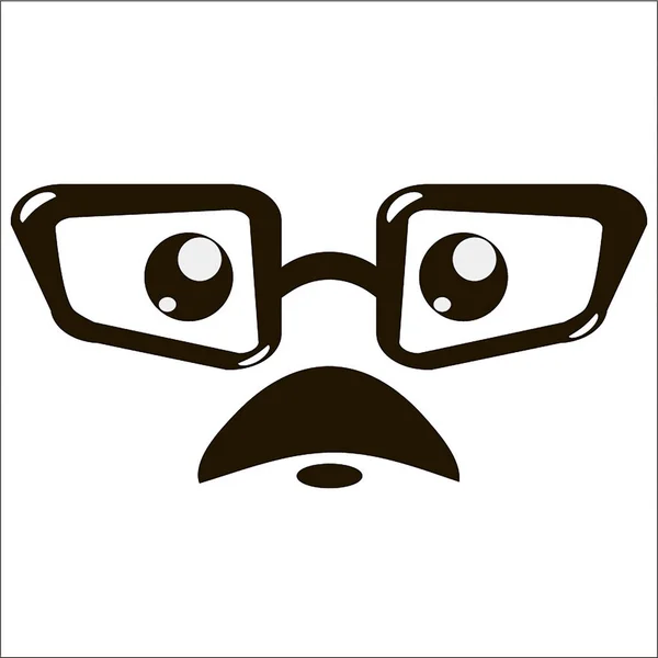 Mustascher och glasögon-ikonen. — Stock vektor