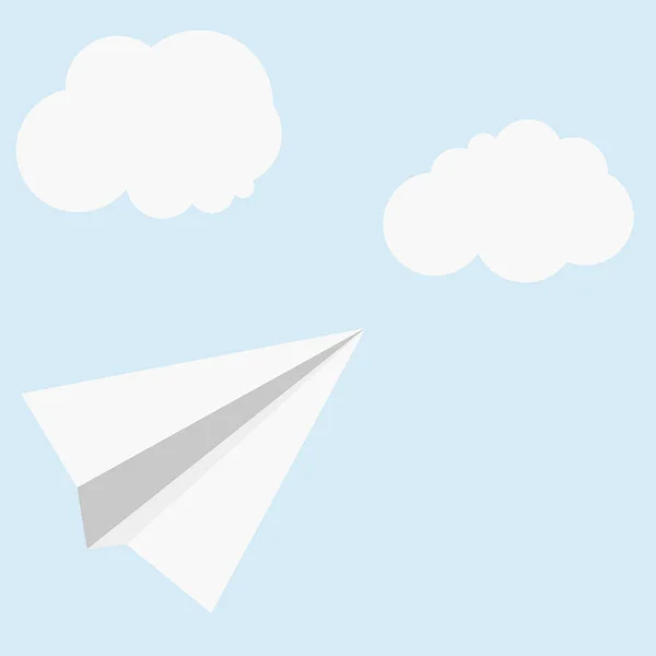 Paper plane flat icon. Vector illustration. — Stock Vector