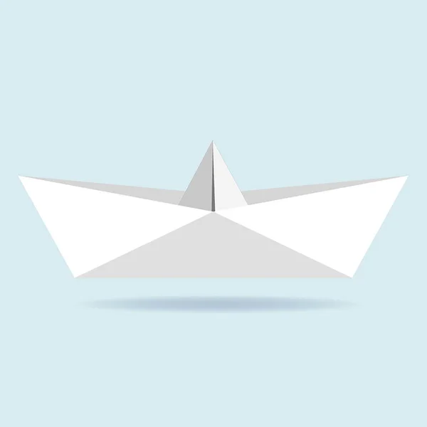 Origami paper boat . Vector — Stock Vector