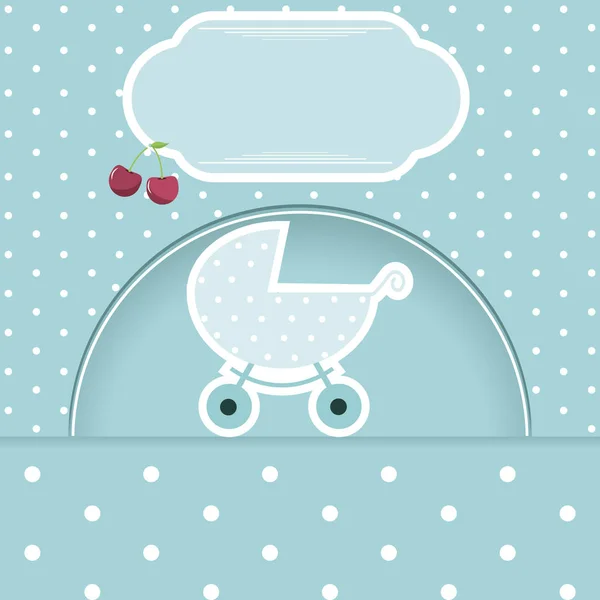 Baby aankondigingskaart. vectorillustratie. — Stockvector