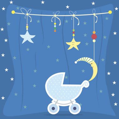 Bebek duş davetiye kartı şablonu