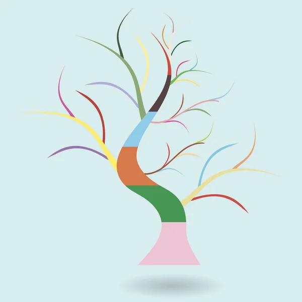 Vecteur d'icône d'arbre abstrait — Image vectorielle