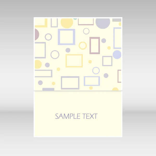 Fond vectoriel avec cartes de vacances et forme colorée abstraite — Image vectorielle