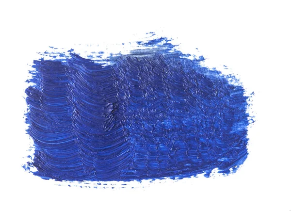 Μπλε Πινελιά Απομονωμένη Λευκό Φόντο — Φωτογραφία Αρχείου