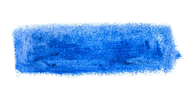 Niebieski Pociągnięcie Pędzla Izolowane Białym Tle — Zdjęcie stockowe