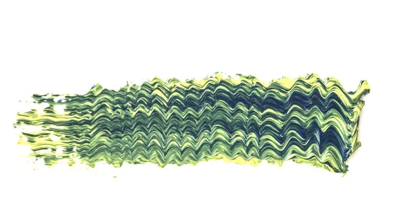 Beyaz Zemin Üzerine Yeşil Yağlı Boya Kontur — Stok fotoğraf