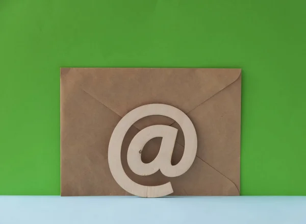 Email symbol on business letters concept for internet, contact u — Stock Photo, Image