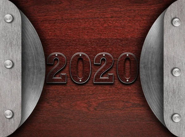 Bannière Nouvel 2020 Logo Pour Vos Vacances Saisonnières Dépliants Salutations — Photo