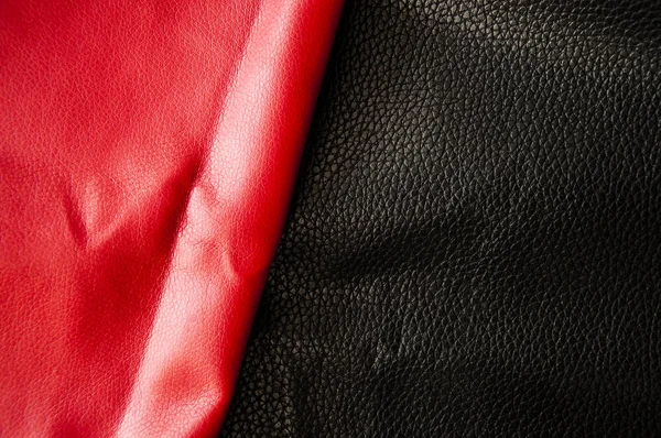 Rode en zwarte natuurlijk leder — Stockfoto