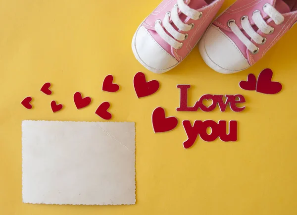 Decoración de fondo festivo para la celebración del cumpleaños con amor — Foto de Stock