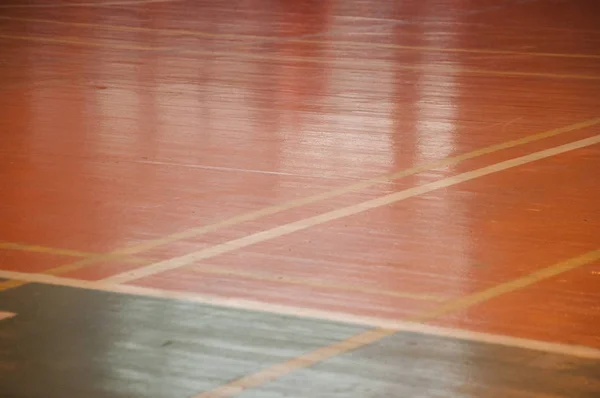 Pohled na část basketbalového a volejbalového hřiště — Stock fotografie