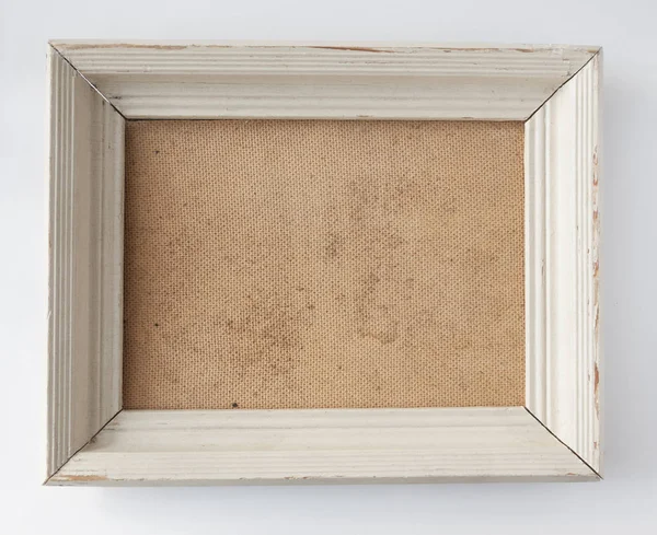 Wooden pictures frame on white background — Stock Photo, Image