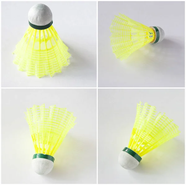 Badminton shuttlecock på vit bakgrund — Stockfoto