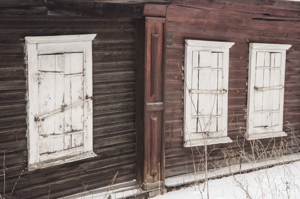 Old wooden window with shutters — Stock Photo, Image