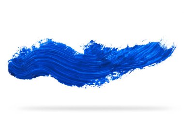 Mavi boya, sanatsal kuru fırça darbesi. Suluboya akrilik el pa