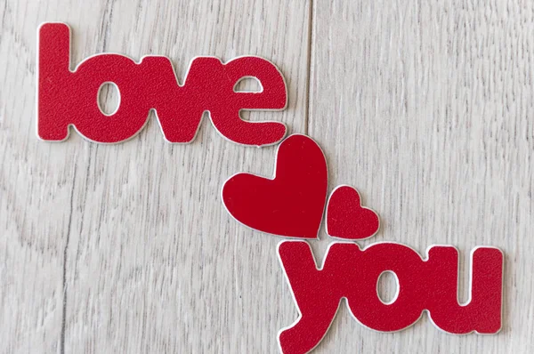 I Love You background. "I Love You". heart and note with words " — Stock Photo, Image