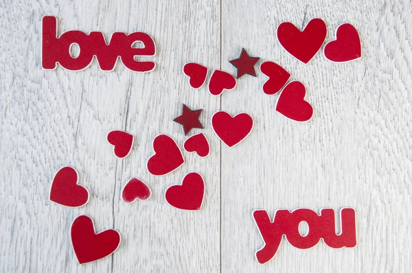 I Love You background. "I Love You". heart and note with words " — Stock Photo, Image