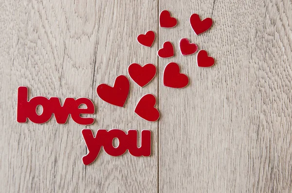 I Love You background. "I Love You". heart and note with words " — Stock Photo, Image