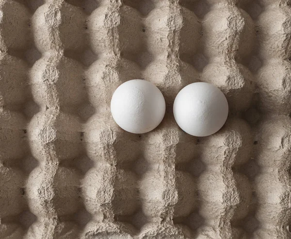 Ein Paar weiße Eier. — Stockfoto