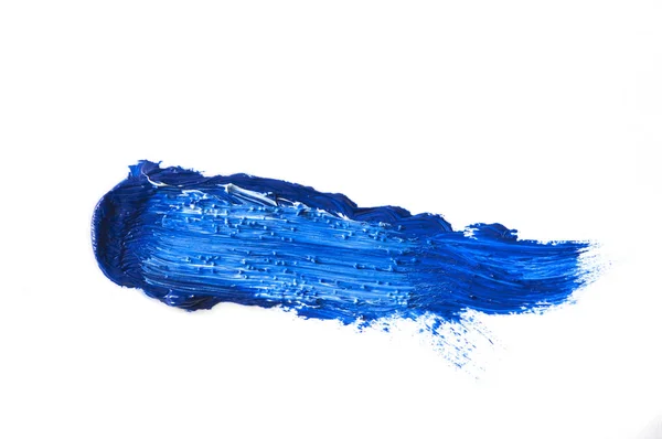 Blaue Farbe, trockener Pinselstrich. Aquarell Acryl Hand pa — Stockfoto