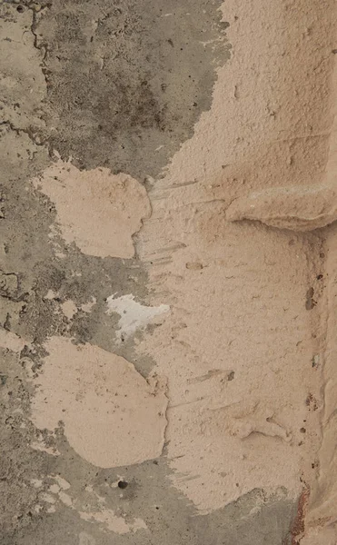 Pintura lascada em uma parede de gesso velho, concreto abstrato, tempo — Fotografia de Stock
