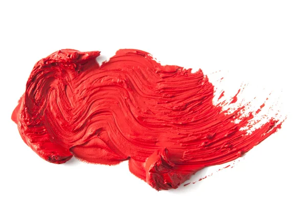 Pintura roja pincelada artística seca . —  Fotos de Stock
