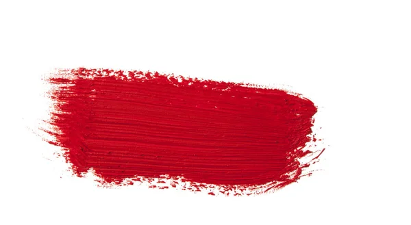 Rote Farbe künstlerischer trockener Pinselstrich. — Stockfoto