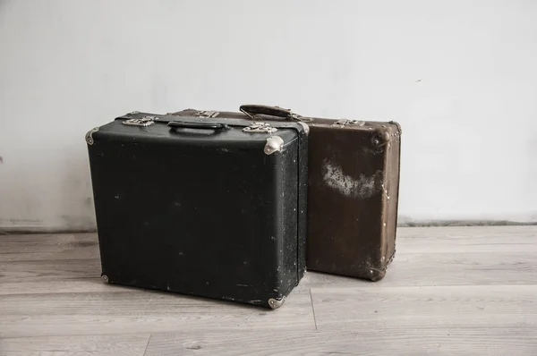 Maletas de cuero de viaje clásicas retro . — Foto de Stock