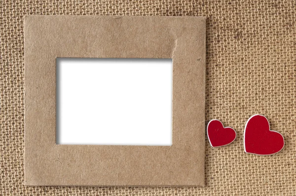 Blank vintage photograph on old cardboard surface — Stock Photo, Image