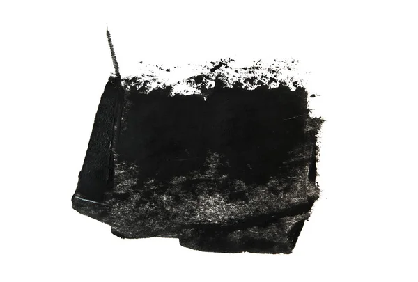 Abstrato mancha preta aquarela sobre fundo de papel branco para des — Fotografia de Stock