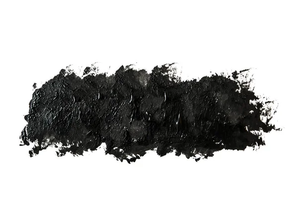 Astratto acquerello macchia nera su sfondo di carta bianca per des — Foto Stock