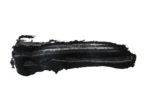 Абстрактная акварель черного пятна на белом бумажном фоне — стоковое фото