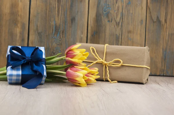 Háttér Tavaszi Virágok Üdvözlő Kártya — Stock Fotó