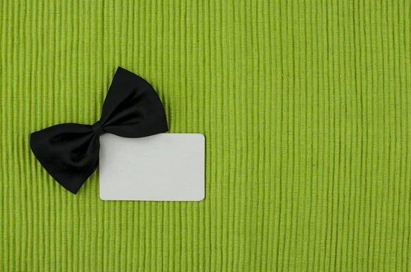 Corbata Lazo Negro Con Etiqueta Blanco Para Padres Fondo Día — Foto de Stock