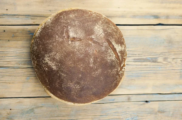 Круглий Хліб Свіжозагнутим Хлібом Копією — стокове фото