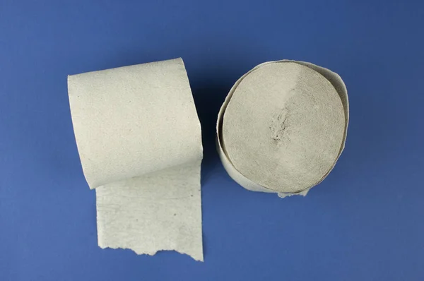 Два Рулони Туалетного Паперу Продукт Особистої Гігієни Рулон Туалетного Паперу — стокове фото