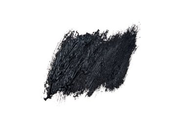 Beyaz arkaplanda izole edilmiş siyah boya darbeleri