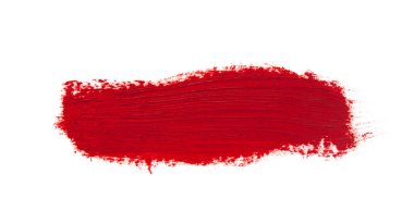 Beyaz arkaplanda izole edilmiş kırmızı boya izleri