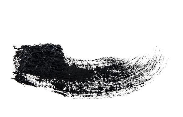 Schwarze Farbstriche Isoliert Auf Weißem Hintergrund — Stockfoto