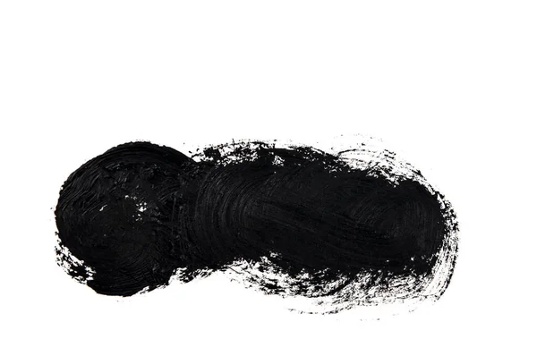 Schwarze Farbstriche Isoliert Auf Weißem Hintergrund — Stockfoto