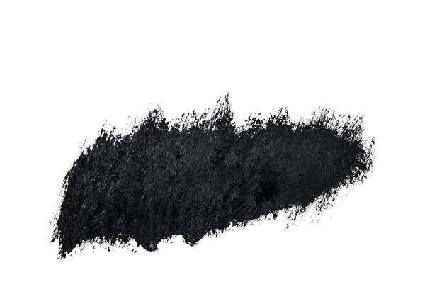 Штрихи Черной Краски Изолированы Белом Фоне — стоковое фото