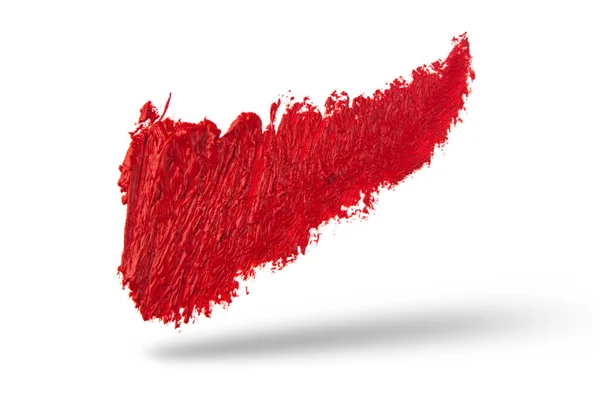 Tracce Vernice Rossa Isolate Sfondo Bianco — Foto Stock