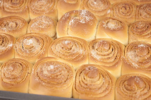 Fresh Sweet Homemade Cinnamon Rolls — Stock Photo, Image